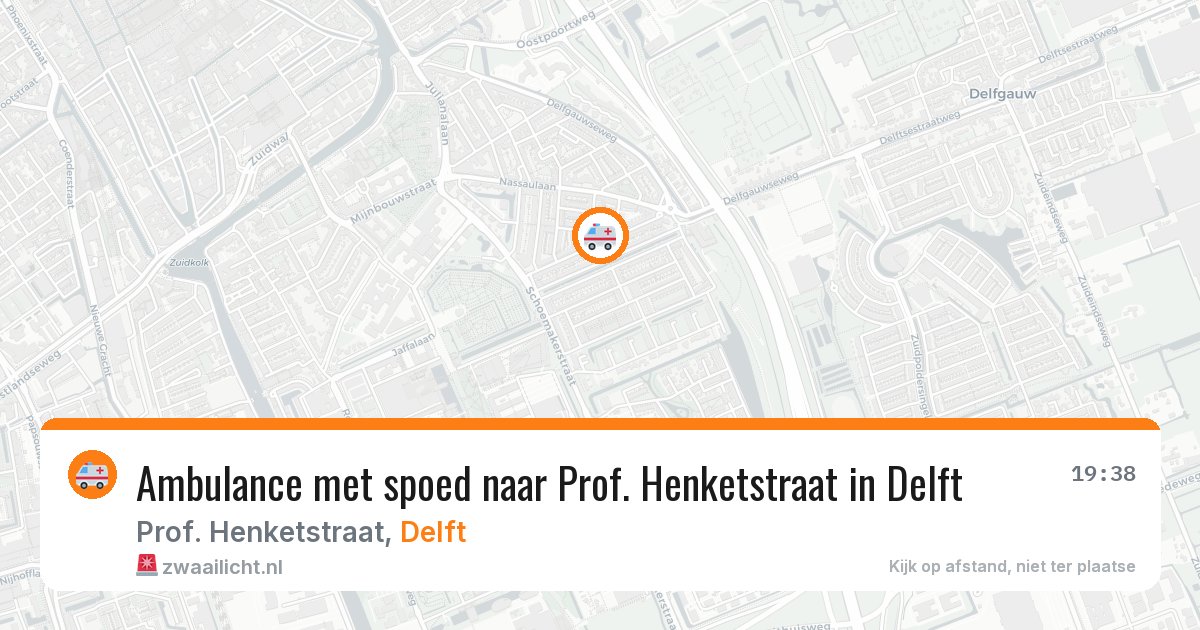 Ambulance met spoed naar Prof. Henketstraat in Delft — 26 jan 2026