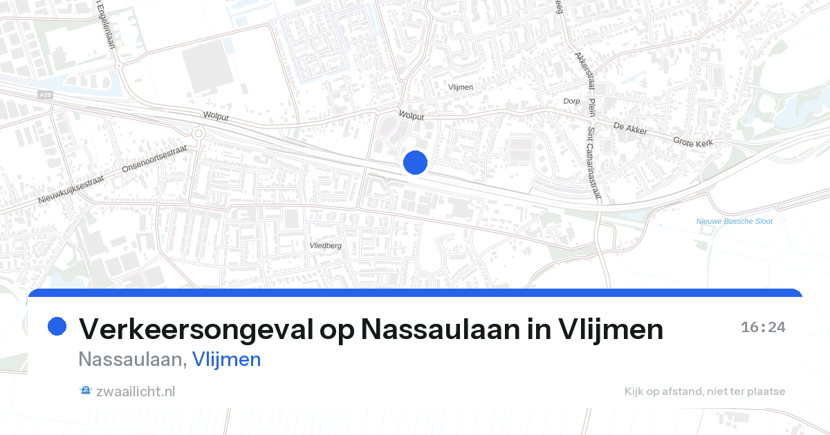 Verkeersongeval op Nassaulaan in Vlijmen — 26 aug 2026