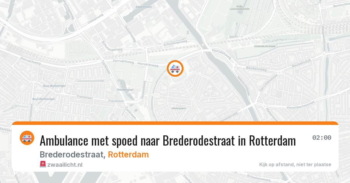Ambulance met spoed naar Brederodestraat in Rotterdam — 20 mei 2026