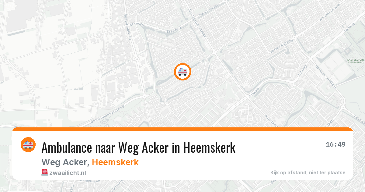 Ambulance naar Weg Acker in Heemskerk — 17 mrt 2026