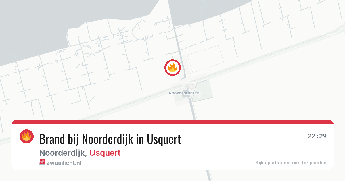 Brand bij Noorderdijk in Usquert — 28 jul 2026