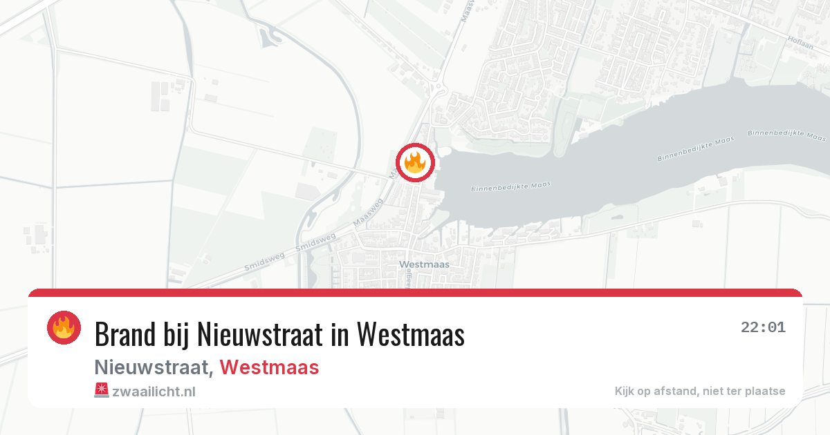 Brand bij Nieuwstraat in Westmaas — 23 feb 2026