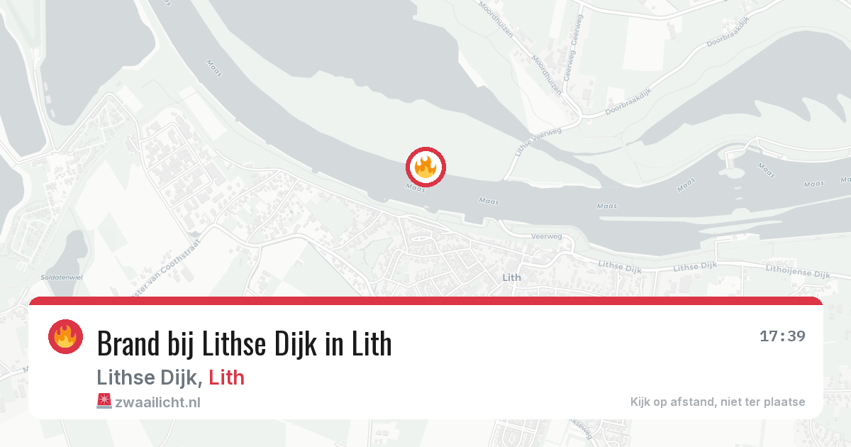 Brand bij Lithse Dijk in Lith — 13 mrt 2026