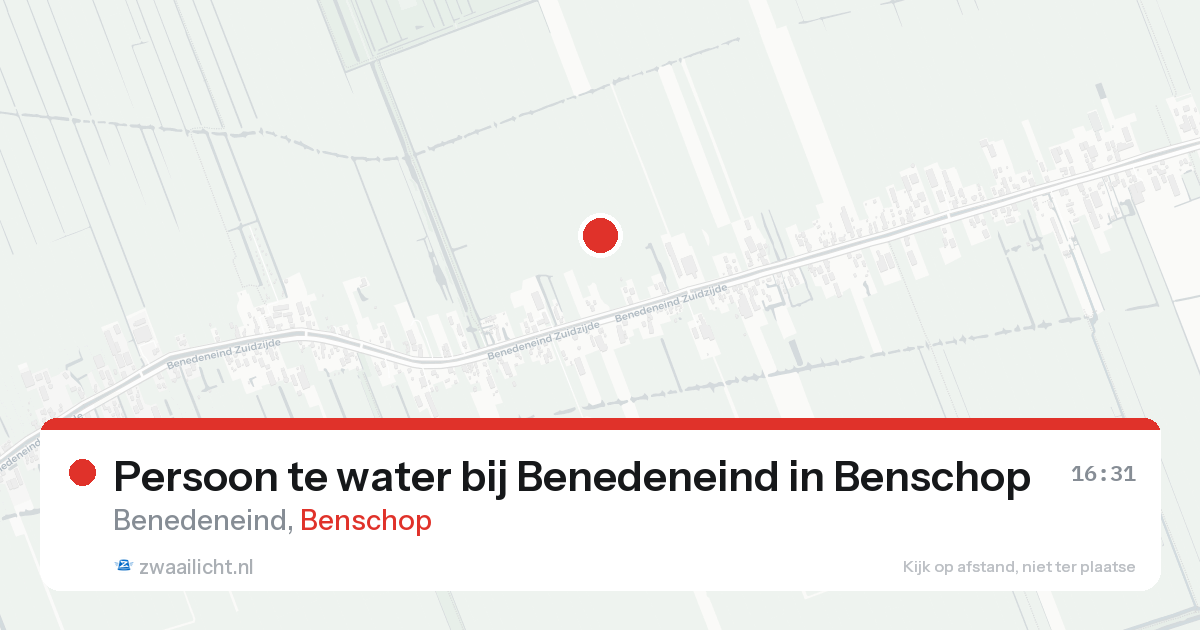 Persoon te water bij Benedeneind in Benschop — 19 aug 2026
