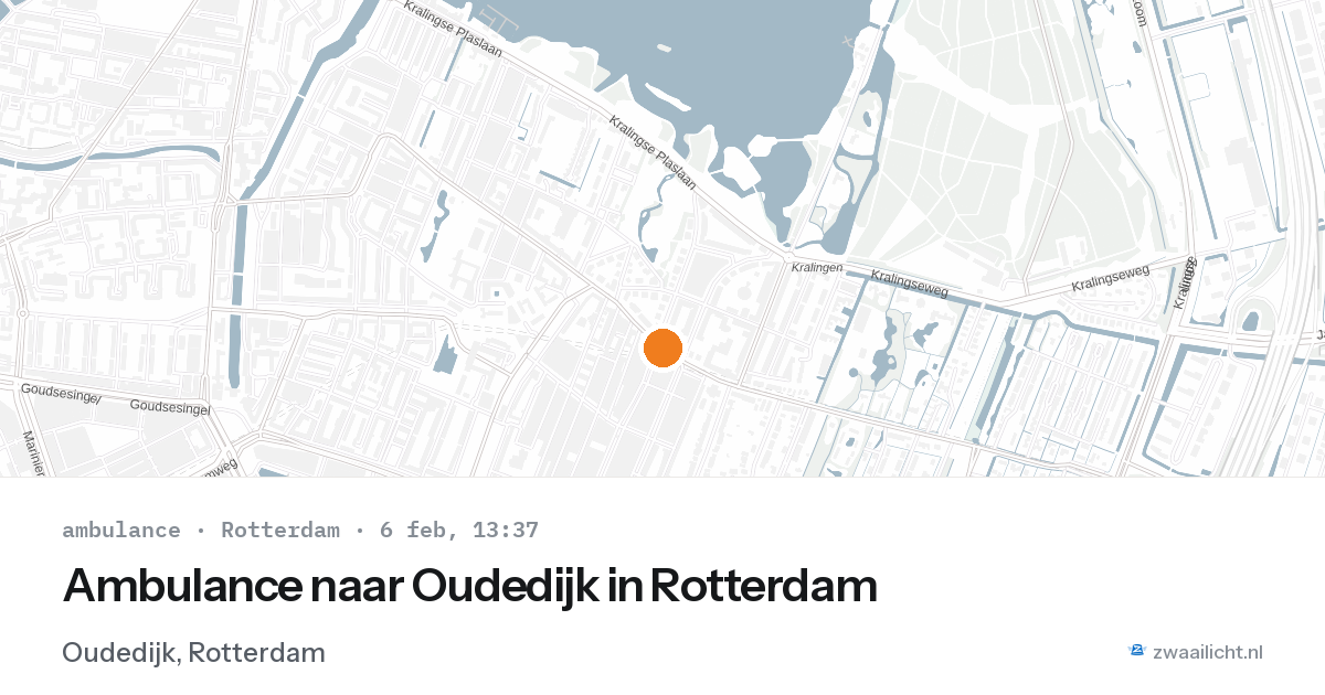 Ambulance naar Oudedijk in Rotterdam — 6 feb 2026