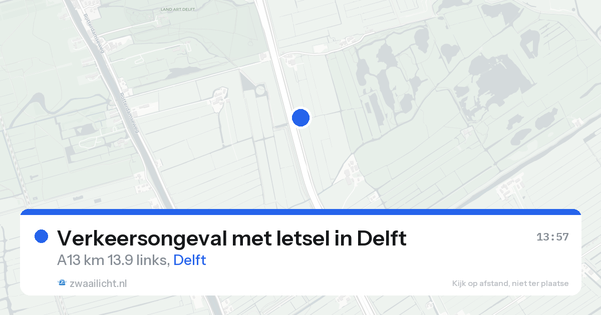 Verkeersongeval met letsel in Delft — 25 aug 2026
