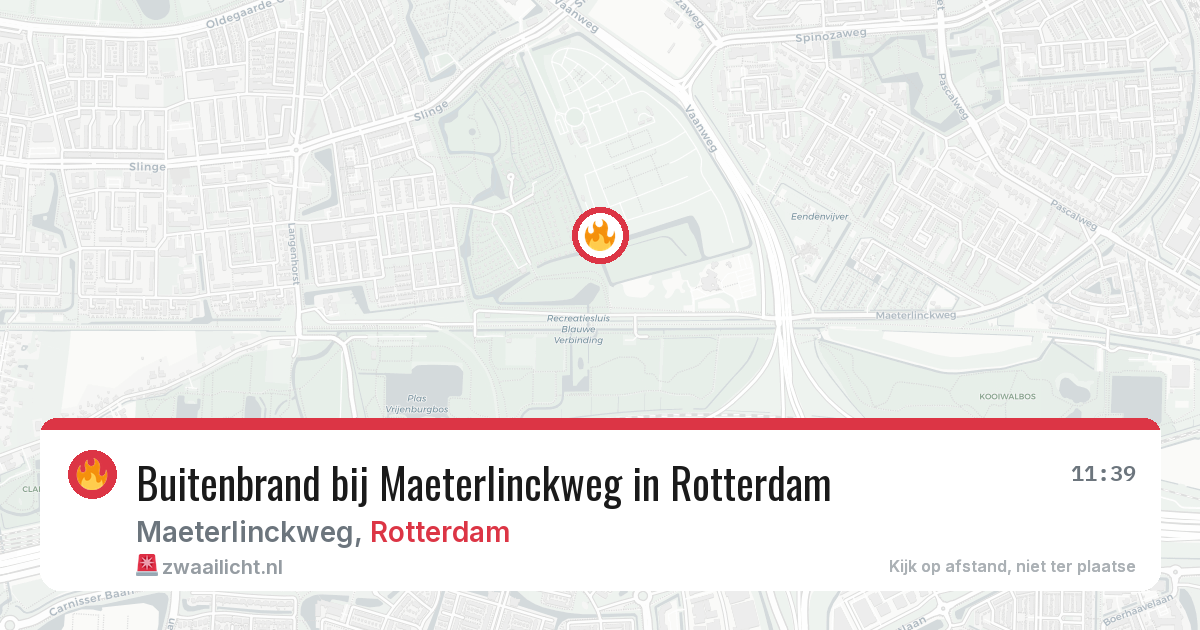 Buitenbrand bij Maeterlinckweg in Rotterdam — 2 mrt 2026