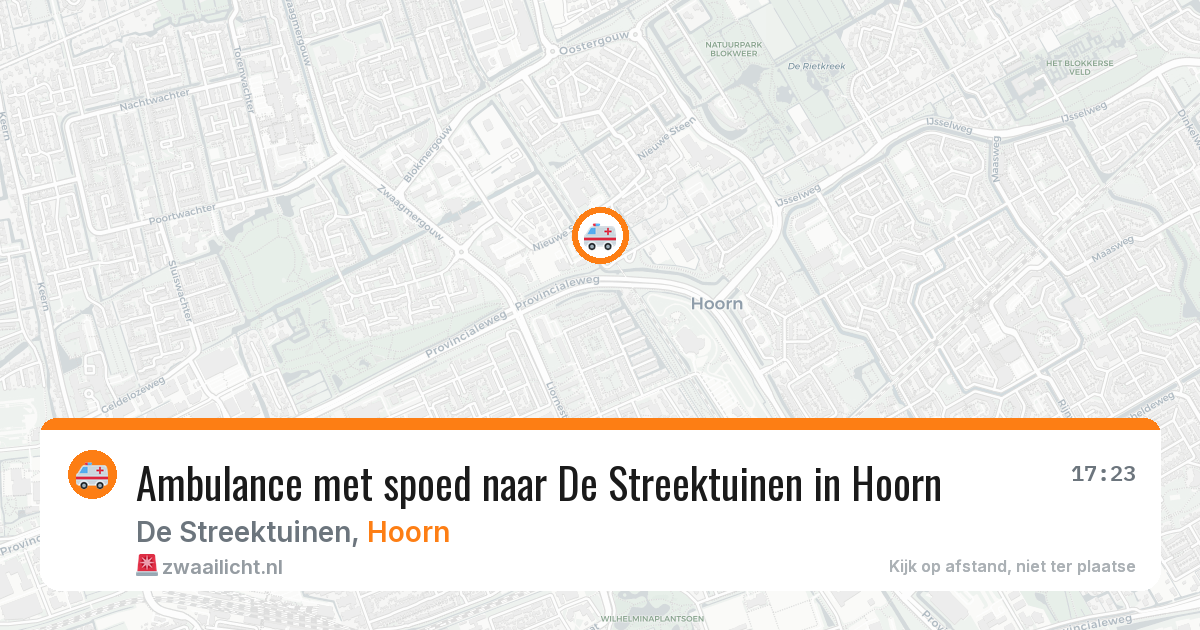 Ambulance met spoed naar De Streektuinen in Hoorn — 11 feb 2026