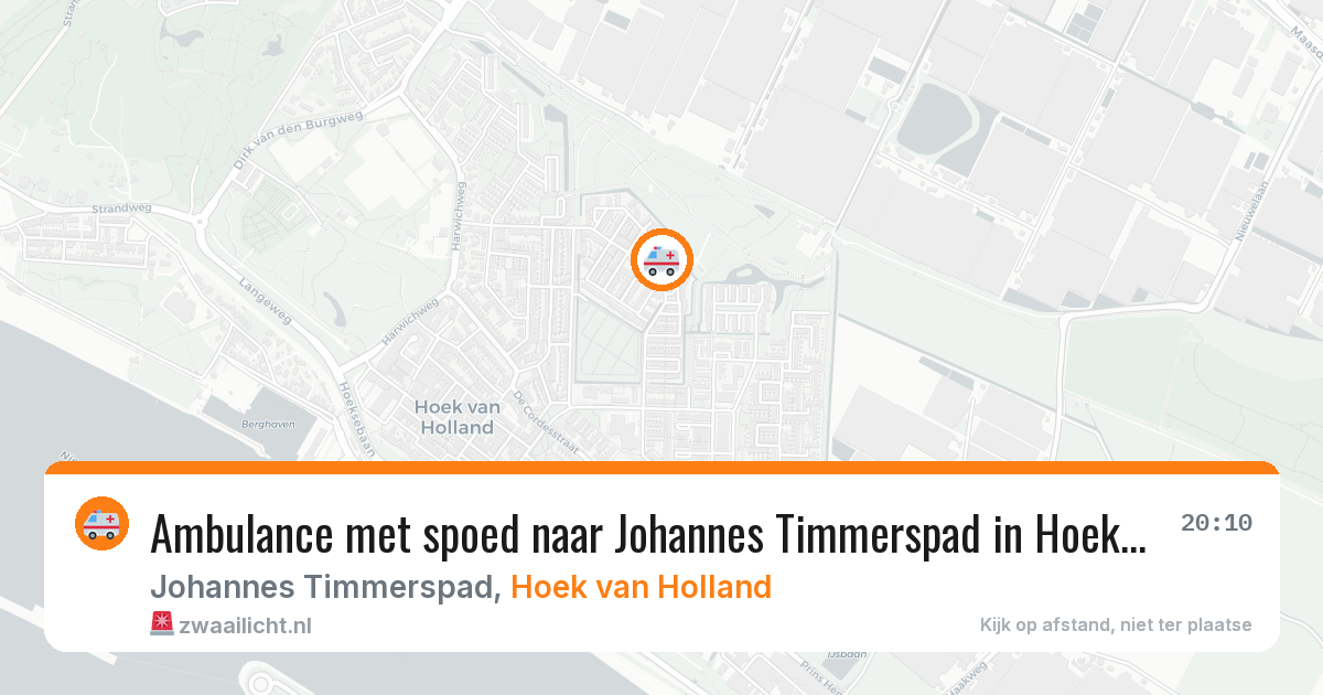 Ambulance met spoed naar Johannes Timmerspad in Hoek van Holland — 6 mei 2026
