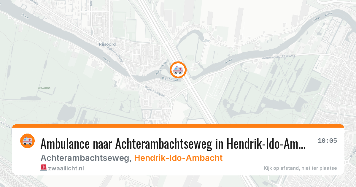 Ambulance naar Achterambachtseweg in Hendrik-Ido-Ambacht — 14 mei 2026