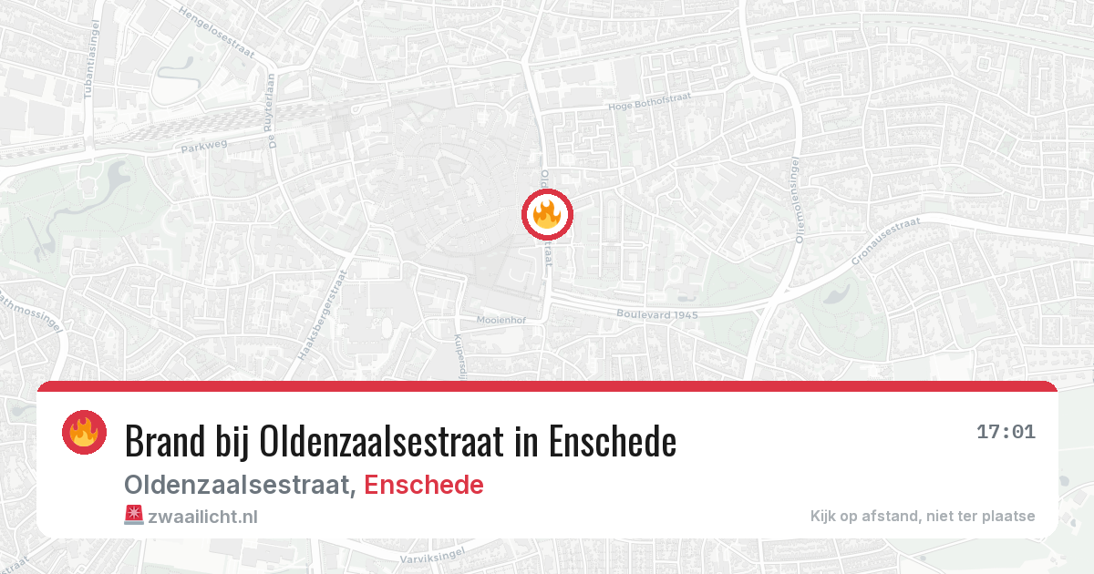 Brand bij Oldenzaalsestraat in Enschede — 3 mrt 2026