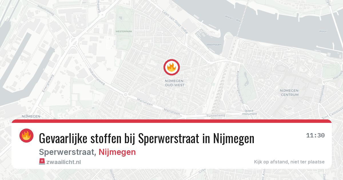 Gevaarlijke stoffen bij Sperwerstraat in Nijmegen — 30 jan 2026