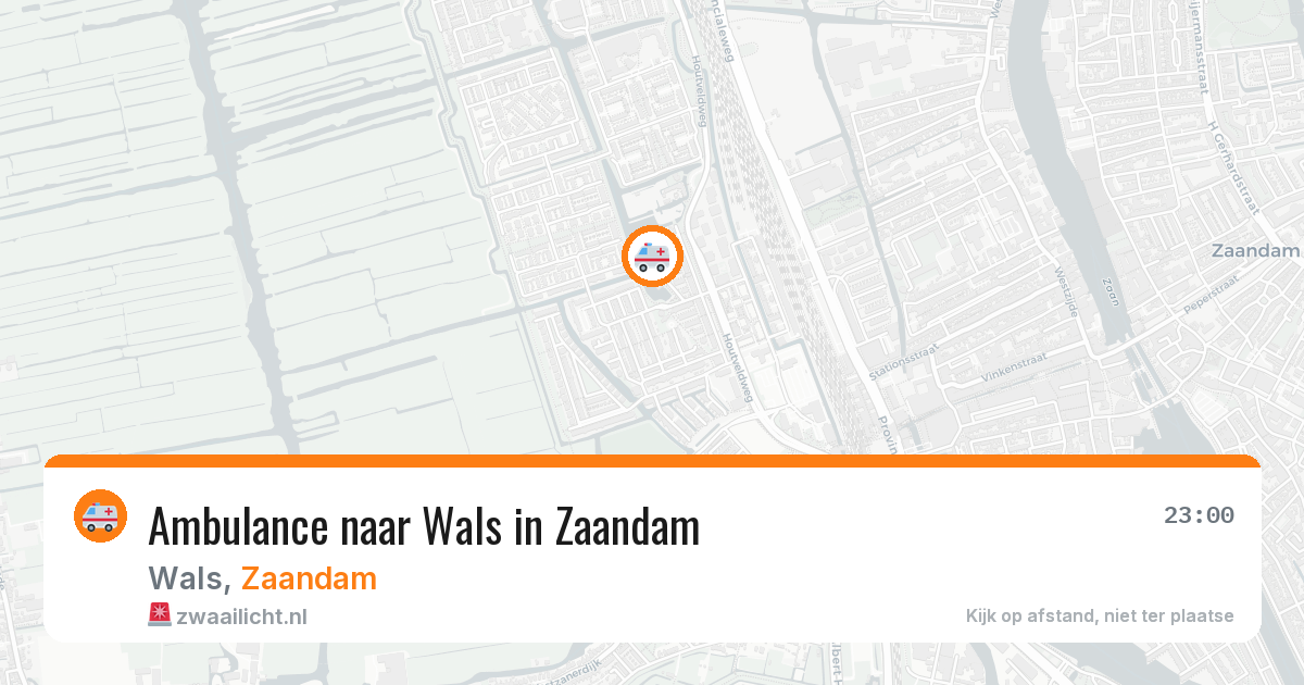 Ambulance naar Wals in Zaandam — 29 jan 2026