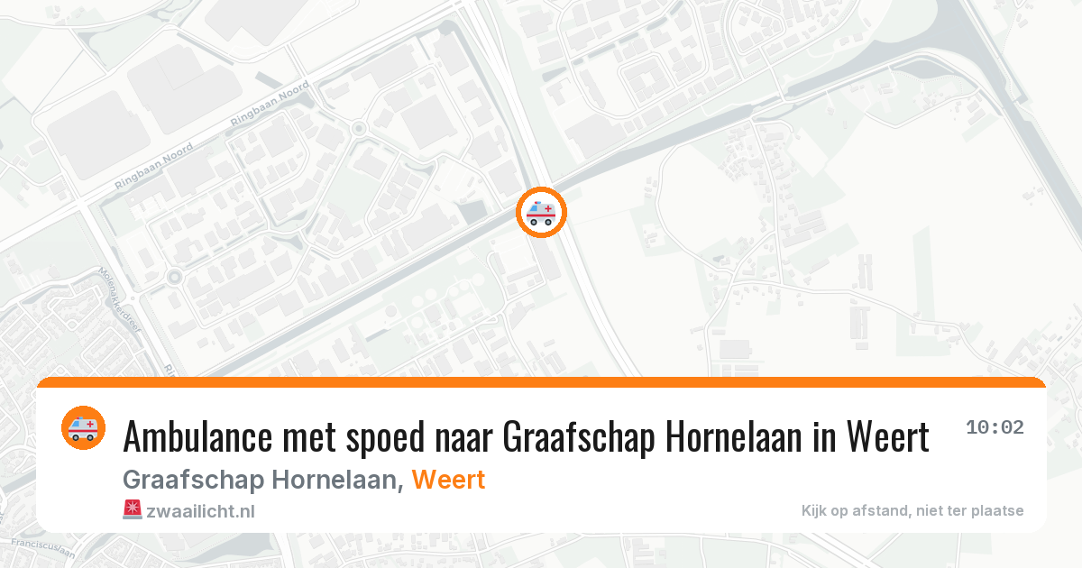 Ambulance met spoed naar Graafschap Hornelaan in Weert — 22 jul 2026