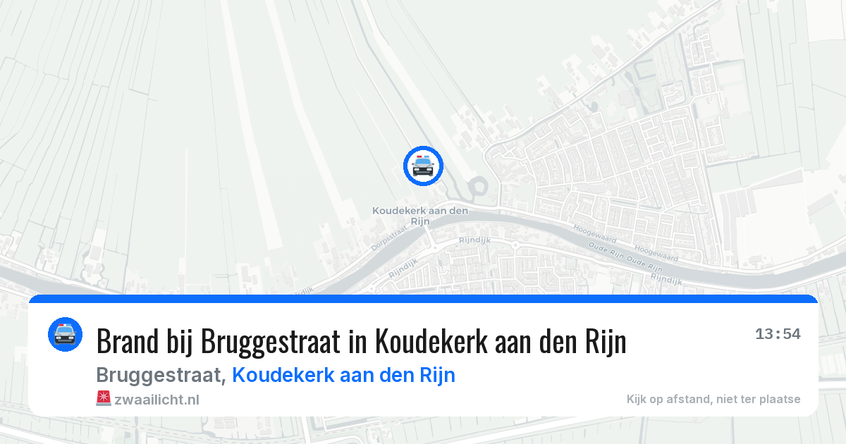 Brand bij Bruggestraat in Koudekerk aan den Rijn — 15 jun 2026