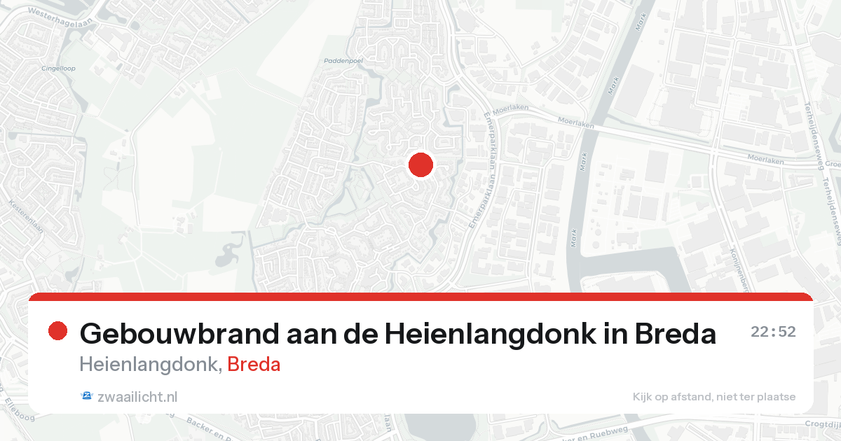 Gebouwbrand aan de Heienlangdonk in Breda — 22 aug 2026
