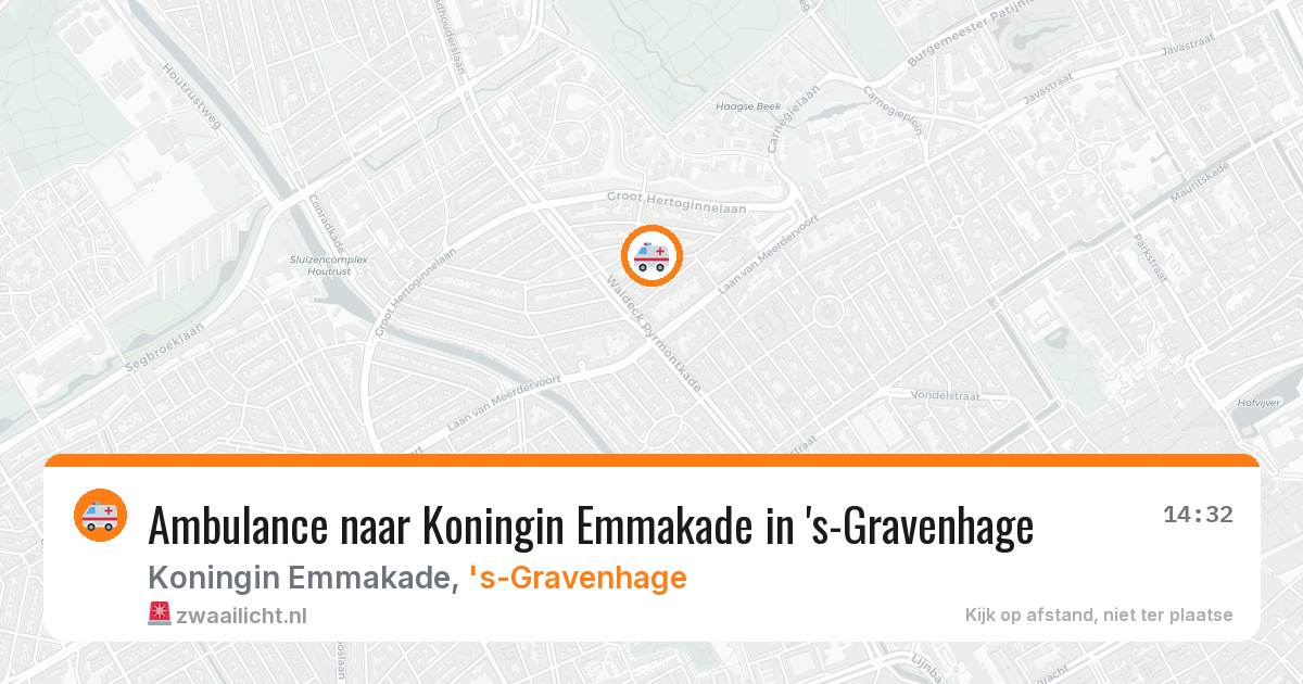 Ambulance naar Koningin Emmakade in 's-Gravenhage — 8 aug 2026