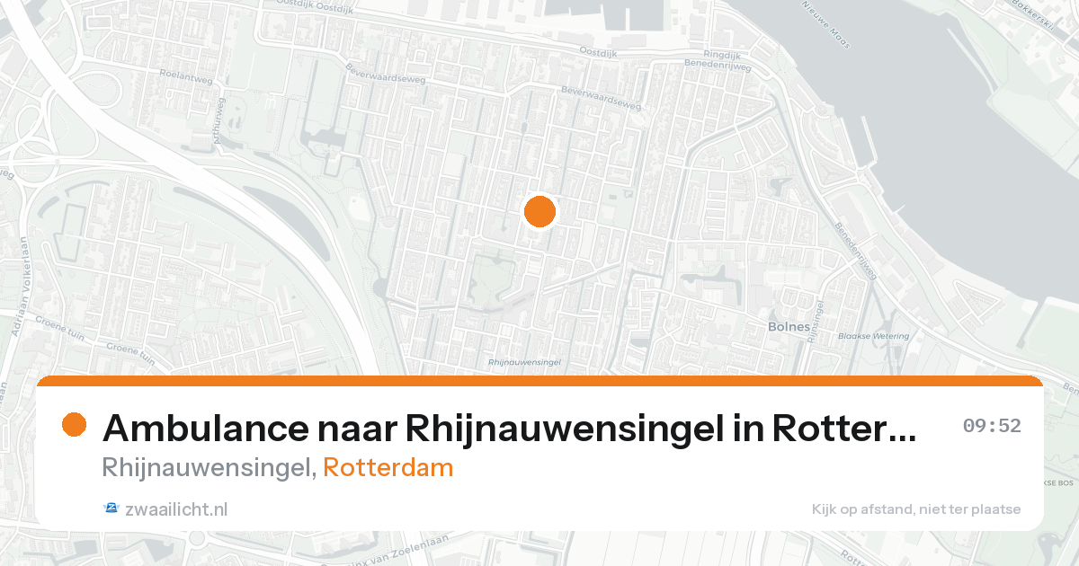 Ambulance naar Rhijnauwensingel in Rotterdam — 24 aug 2026