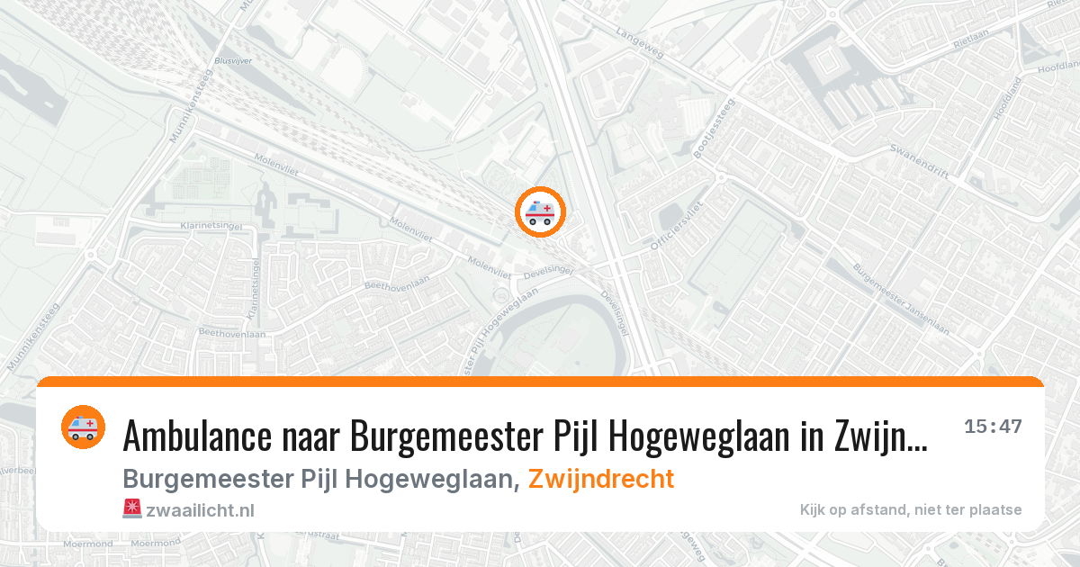 Ambulance naar Burgemeester Pijl Hogeweglaan in Zwijndrecht — 15 jun 2026