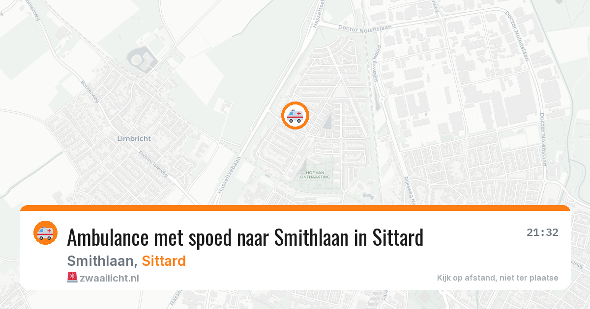 Ambulance met spoed naar Smithlaan in Sittard — 24 jul 2026