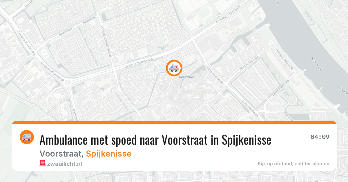 Ambulance met spoed naar Voorstraat in Spijkenisse — 2 aug 2026