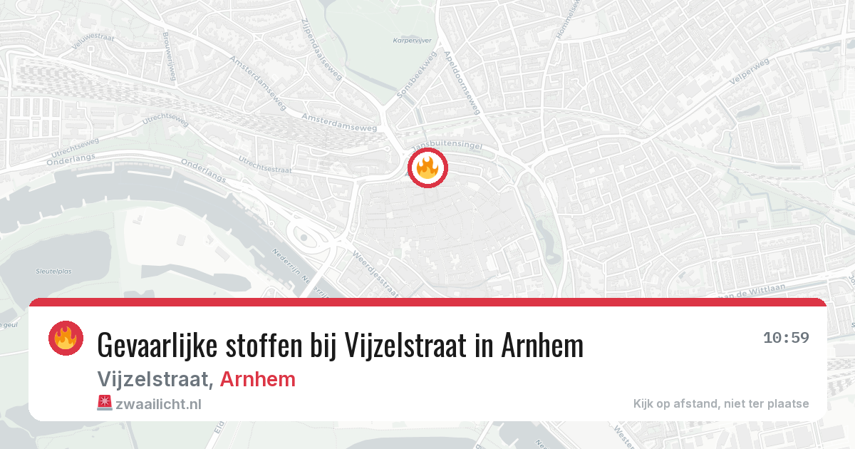 Gevaarlijke stoffen bij Vijzelstraat in Arnhem — 23 jun 2026