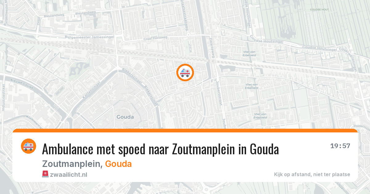 Ambulance met spoed naar Zoutmanplein in Gouda — 19 mei 2026
