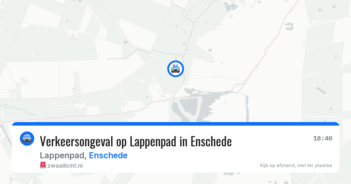 Verkeersongeval op Lappenpad in Enschede — 12 jul 2026