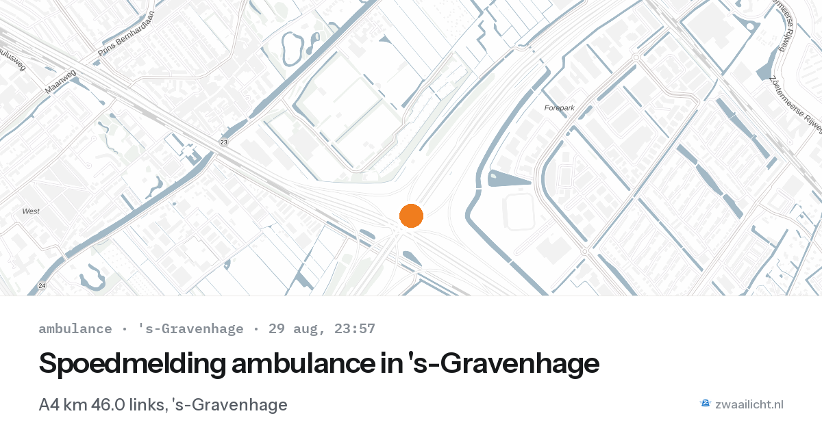 Spoedmelding ambulance in 's-Gravenhage — 29 aug 2026