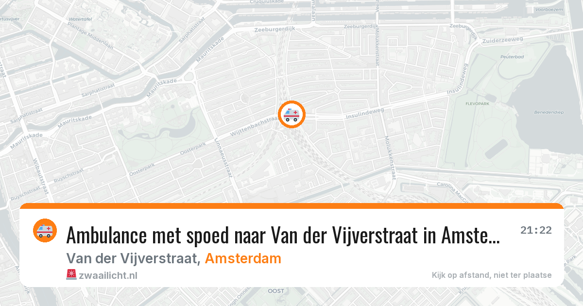 Ambulance met spoed naar Van der Vijverstraat in Amsterdam — 30 jul 2026