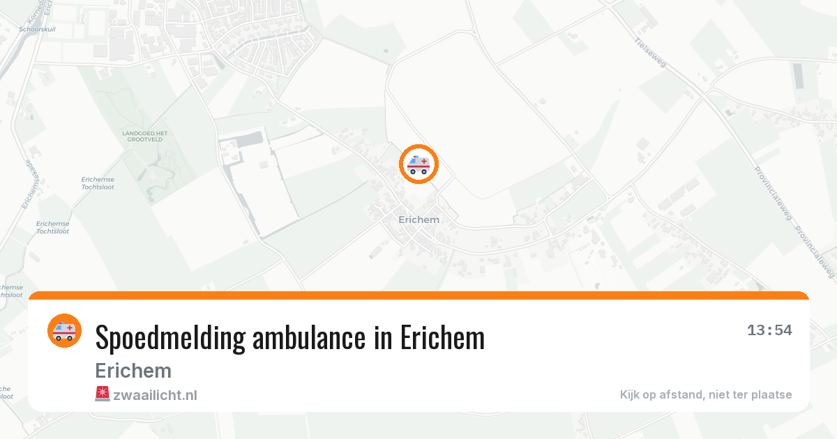 Spoedmelding ambulance in Erichem — 16 apr 2026