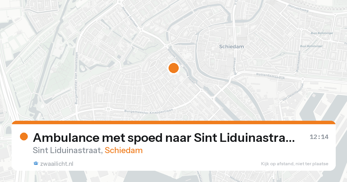 Ambulance met spoed naar Sint Liduinastraat in Schiedam — 19 aug 2026