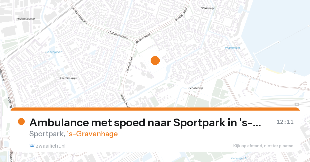 Ambulance met spoed naar Sportpark in 's-Gravenhage — 28 aug 2026