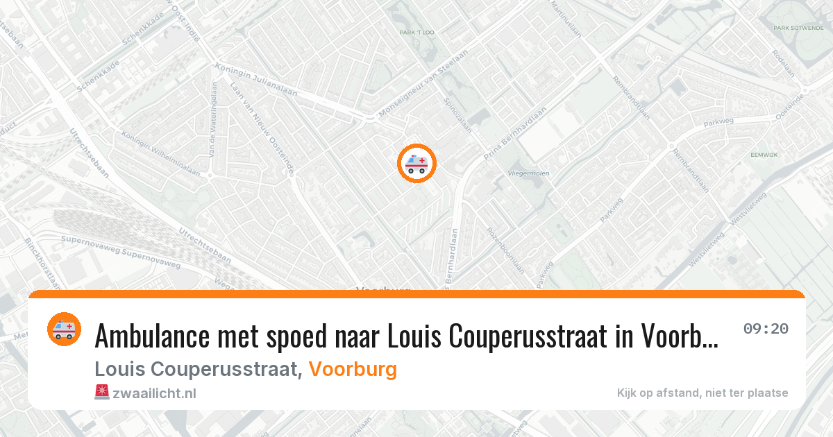 Ambulance met spoed naar Louis Couperusstraat in Voorburg — 11 aug 2026