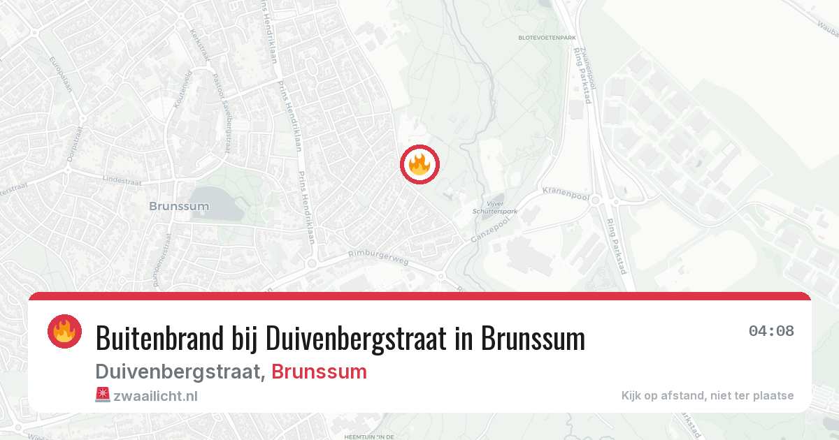 Buitenbrand bij Duivenbergstraat in Brunssum — 8 mrt 2026