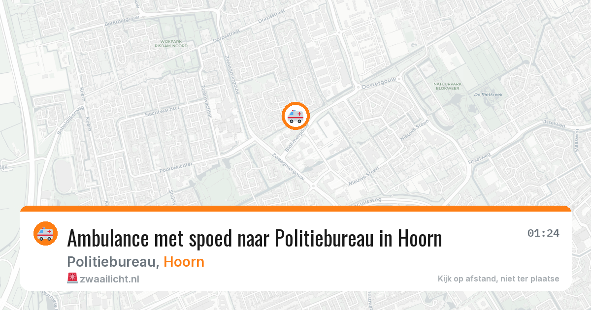 Ambulance met spoed naar Politiebureau in Hoorn — 29 apr 2026