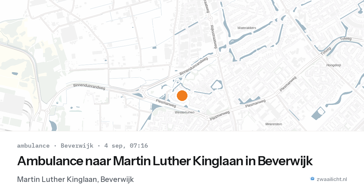 Ambulance naar Martin Luther Kinglaan in Beverwijk — 4 sep 2026