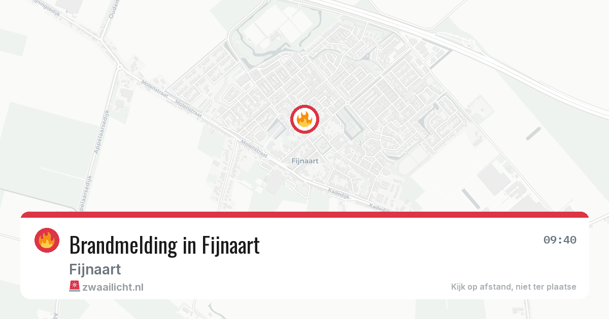 Brandmelding in Fijnaart — 5 mei 2026