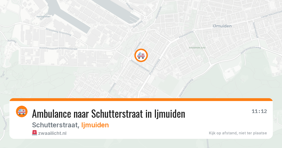 Ambulance naar Schutterstraat in Ijmuiden — 26 jul 2026