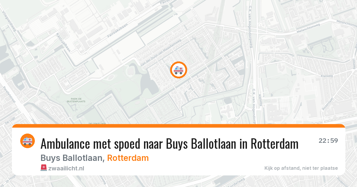 Ambulance met spoed naar Buys Ballotlaan in Rotterdam — 30 jun 2026