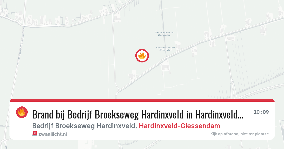Brand bij Bedrijf Broekseweg Hardinxveld in Hardinxveld-Giessendam — 16 mei 2026