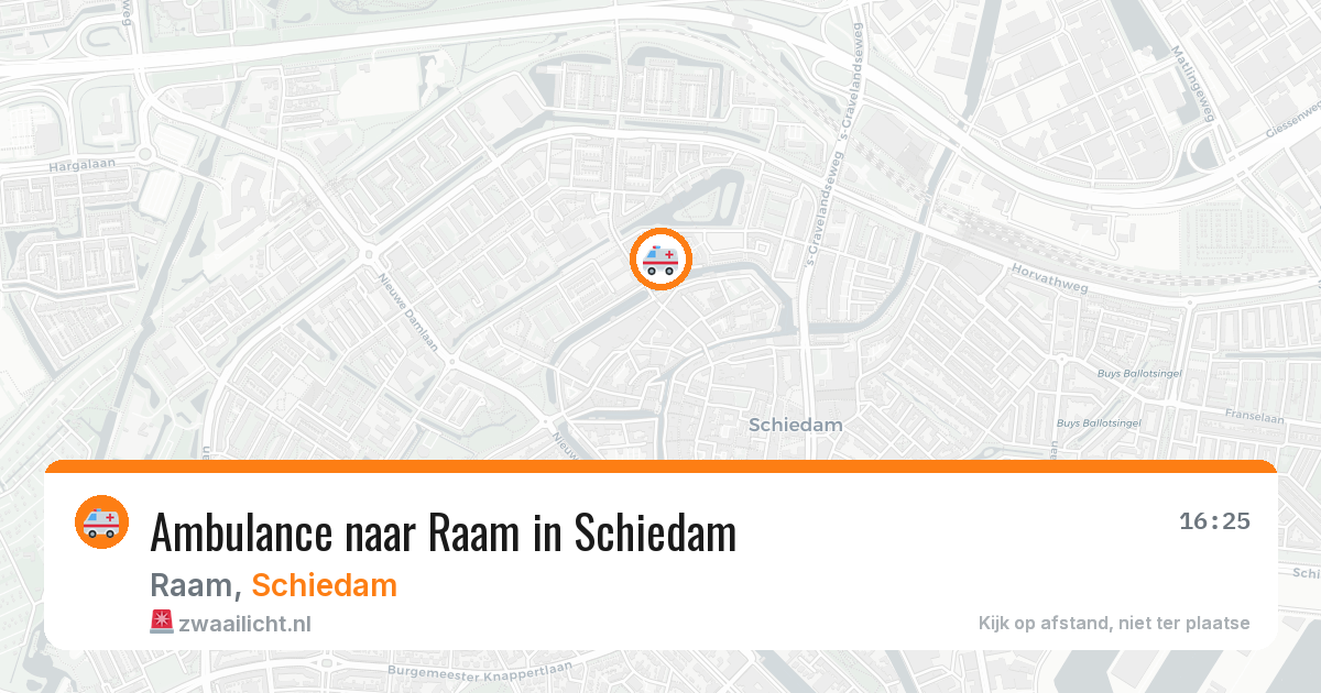 Ambulance naar Raam in Schiedam — 1 apr 2026