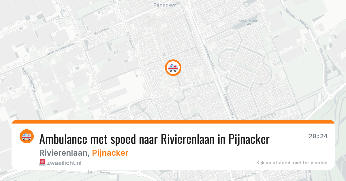 Ambulance met spoed naar Rivierenlaan in Pijnacker — 26 mei 2026