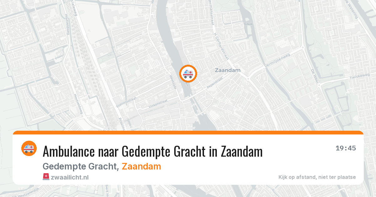 Ambulance naar Gedempte Gracht in Zaandam — 21 jul 2026