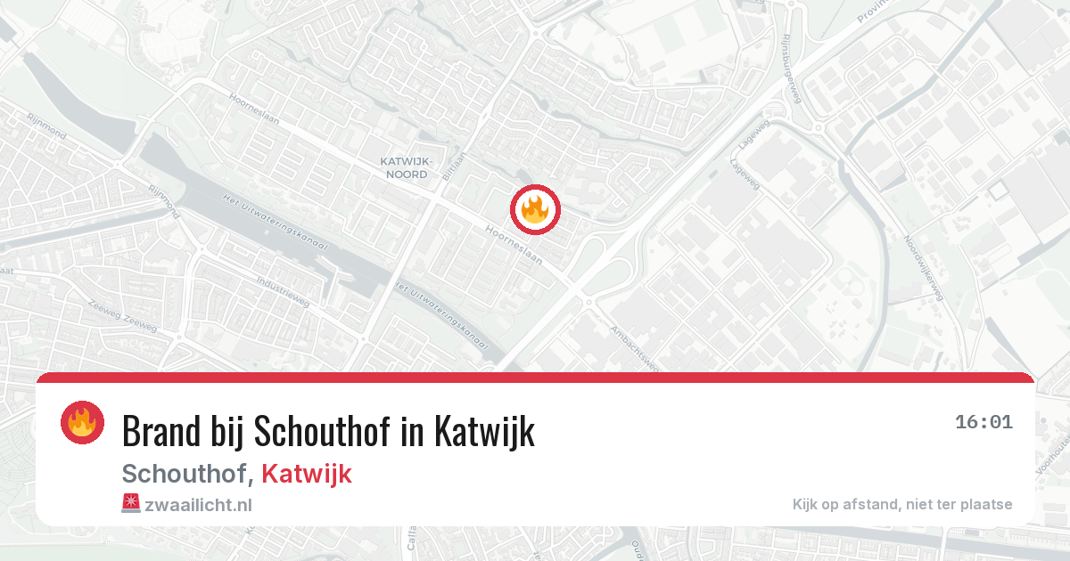 Brand bij Schouthof in Katwijk — 20 jun 2026