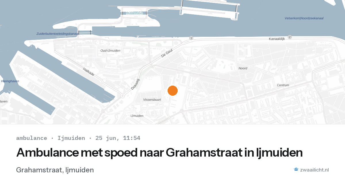 Ambulance met spoed naar Grahamstraat in Ijmuiden — 25 jun 2026