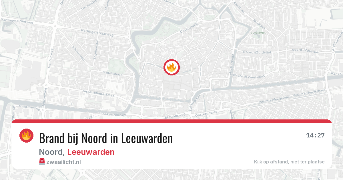 Brand bij Noord in Leeuwarden — 29 jul 2026