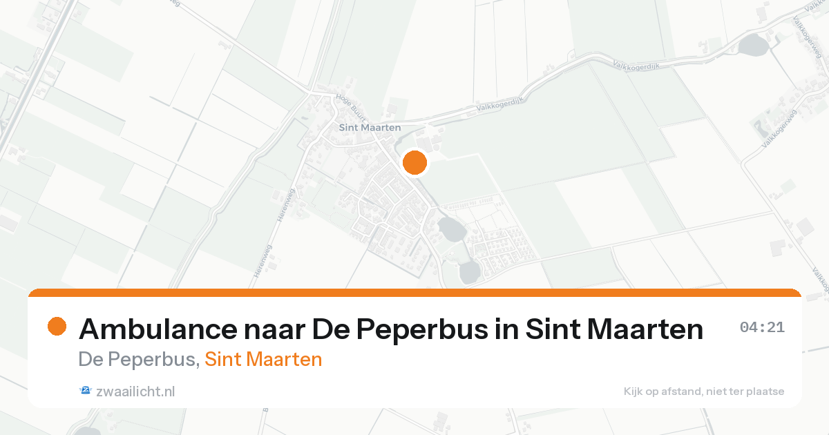 Ambulance naar De Peperbus in Sint Maarten — 14 aug 2026