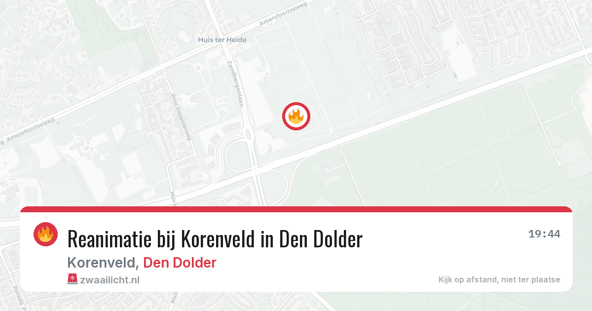 Reanimatie bij Korenveld in Den Dolder — 5 apr 2026