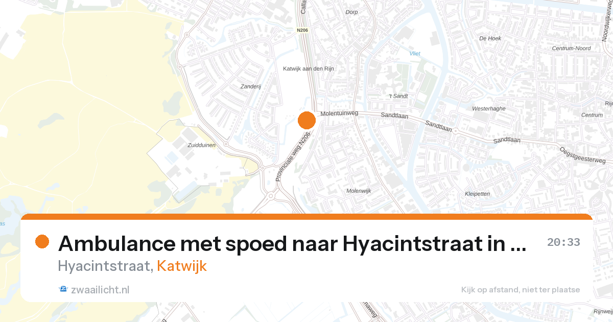 Ambulance met spoed naar Hyacintstraat in Katwijk — 25 jun 2026